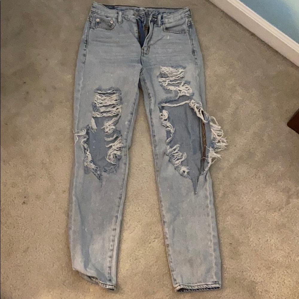 ripped mom jeans